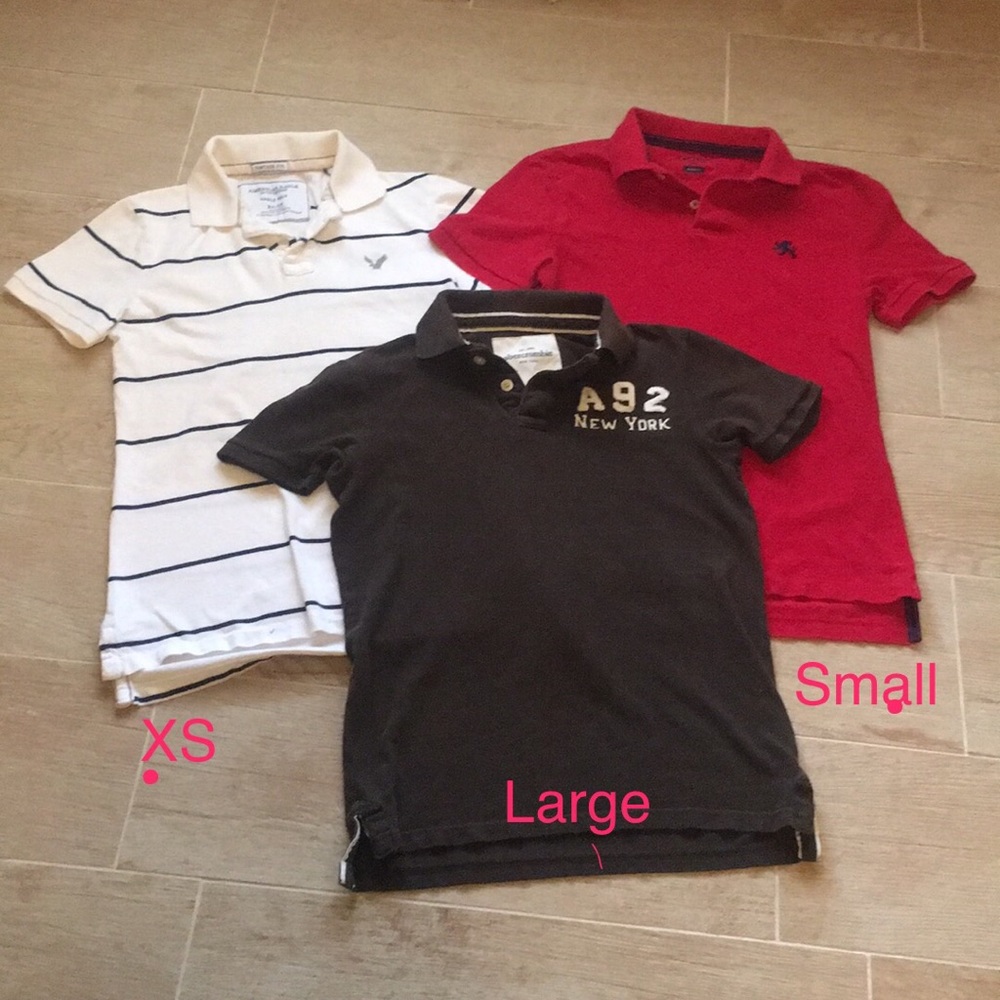 Abercrombie, AEO & Express polo bundle